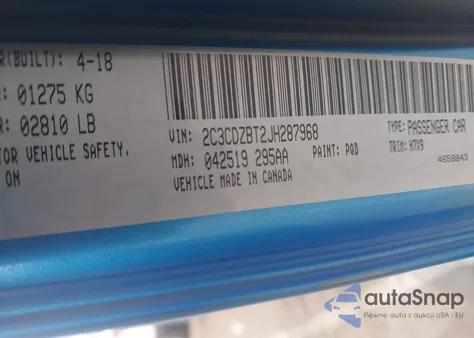 2018 Dodge Challenger T/A from USA, damaged, VIN 2C3CDZBT2JH287968